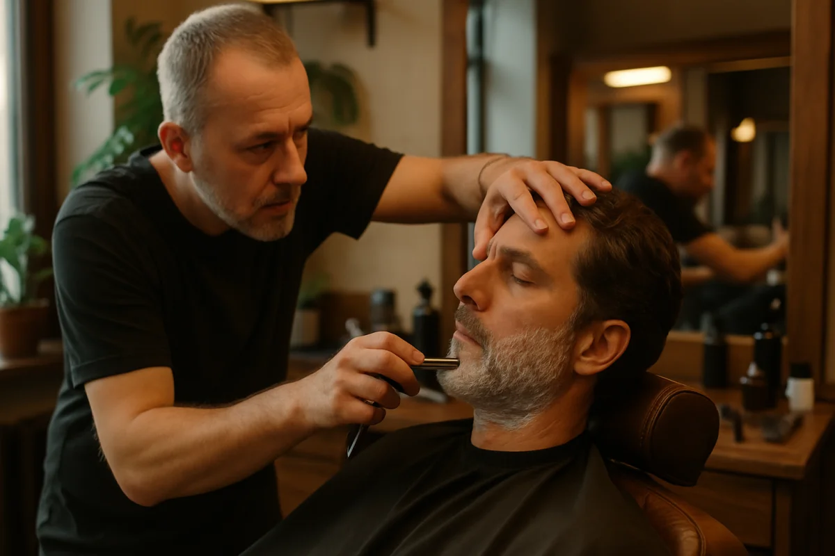 Golenie brzytwą u barbera: przebieg, efekty i przeciwwskazania